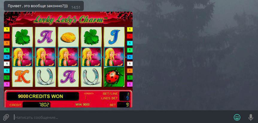 Выигрышная схема Вулкана в автомате Lucky Lady Sharm
